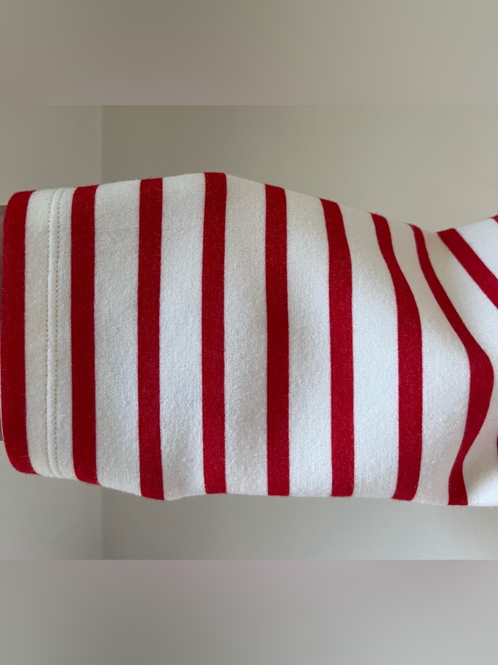 Spanx AirEssentials Boatneck Top Red White Stripes Long Sleeves Nautical Size L - Picture 6 of 9